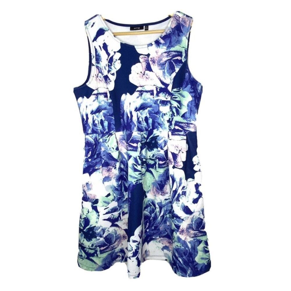 Apt 9 Dress Women Size XL Sleeveless A-line Floral Cottagecore # - Picture 3 of 5
